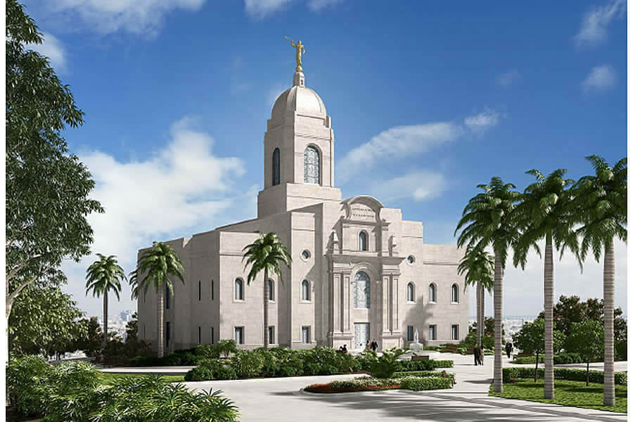 Temple White Granite Wall